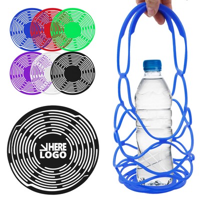 Silicone Wine Water Bottle Carrier Tote Bag