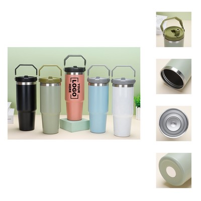 30 oz Recycled Double Wall Stainless Steel Water Bottle