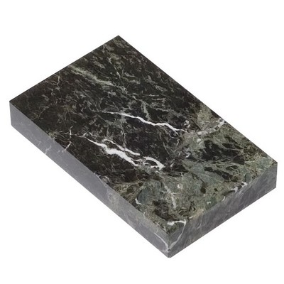 Rectangular Jade Leaf Green Marble Base (5"x¾"x3")