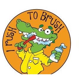 I Rush To Brush! Sticker Roll