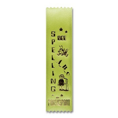 2"x8" Stock Recognition Spelling Bee Participant Ribbon