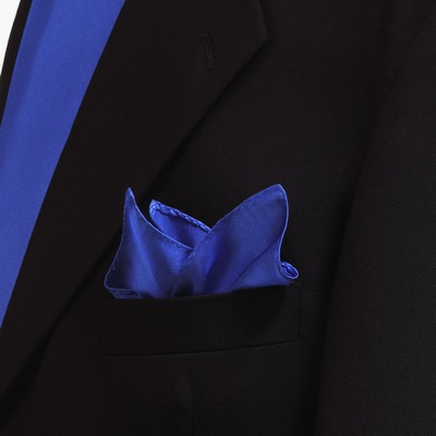 French Blue Silk Pocket Square