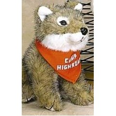 Sitting Coyote Beanie Friends Stuffed Animal w/Bandana (8")