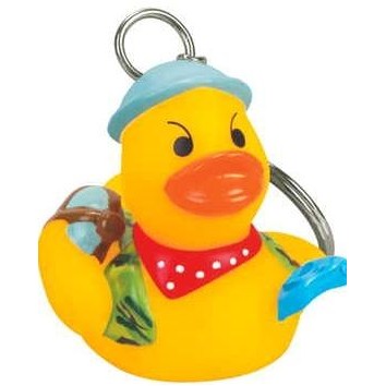 Rubber Travel Duck Key Chain©