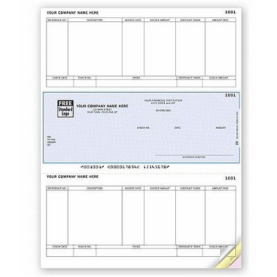 Laser Accounts Payable Check w/ Columned Stub (3 Part)