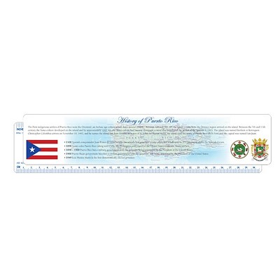 Ruler, 12" History of Puerto Rico