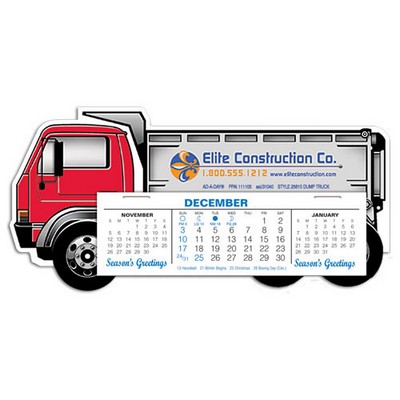 Dump Truck Full Color Die-Cut Desk Calendar