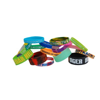 1/2" Debossed Silicone Wristband