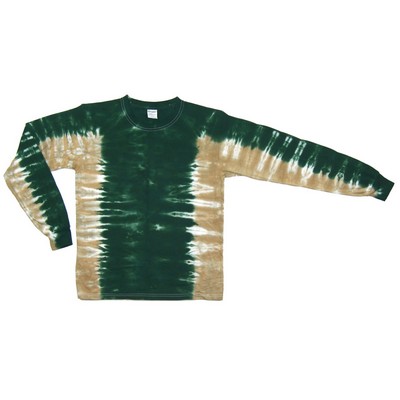 Forest Green/Camel Team Side Stripe Long Sleeve T-Shirt