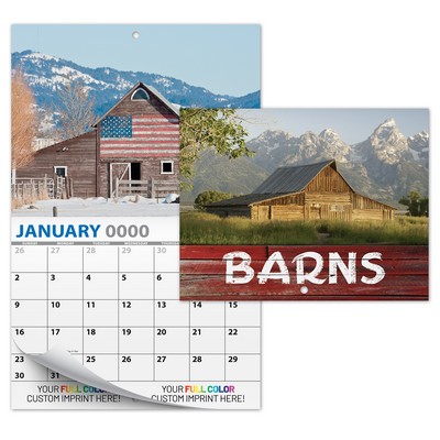 13 Month Custom Appointment Wall Calendar (High Gloss UV-Coated Cover)- BARNS