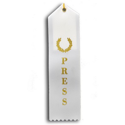 Standard Stock Ribbon w/Card & String (2"x 8") - Press