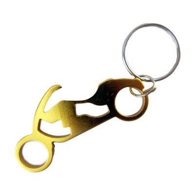 Motorcycle Shaped Bottle Opener Key Chain