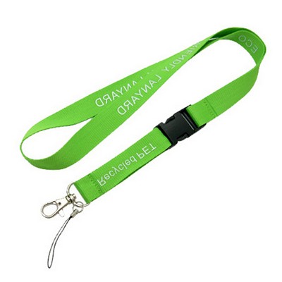 Eco PET Lanyard with silkscreen print - 3/4 inch