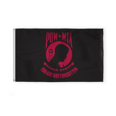 POW MIA Flags 3x5 foot (black & red)