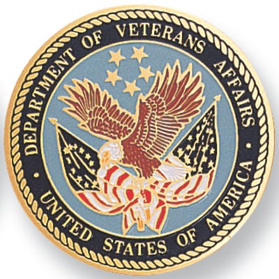 2" Department of Veteran Affairs Etched Enameled Medallion Insert Disc