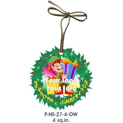 Elf Promotional Wreath Ornament (4 Square Inch)