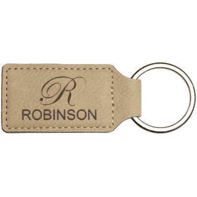 1.25" x 2.75" - Premium Leatherette Keychain