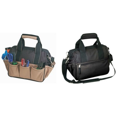 Deluxe Briefcase Tool Bag - Black, Black and Khaki