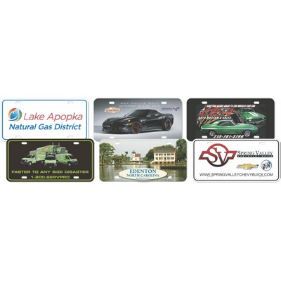 .055" Digitally Printed Standard Weight Hi-Gloss Polyethylene License Plate