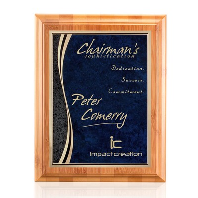 Bamboo/Finch Plaque - Bamboo/Blue 9"x12"