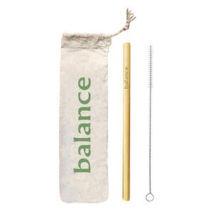 Yellow Bamboo Drinking Straw Kit 1- Reusable & Organic