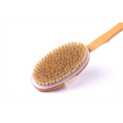 Natural Bristle Wooden Bath Brush