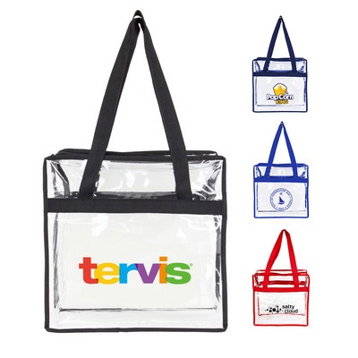 Clear Zippered Tote Bag