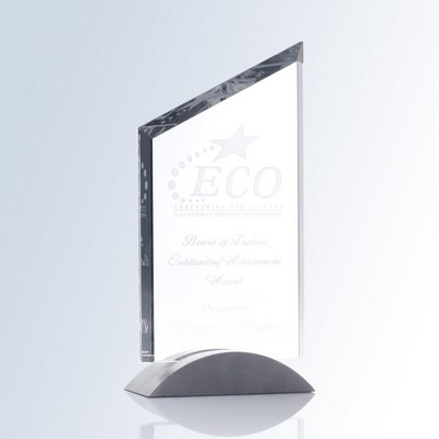 Sail Award with Base Optic Crystal Award