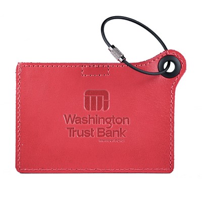 Travelers Envy Red Luggage Tag w/Metal Strap