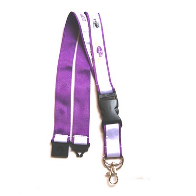 2-Ply Flat Polyester Lanyard w/Metal Lobster Claw Attached