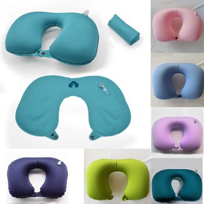 Comfortable TPU Inflatable Neck Pillow w/Button