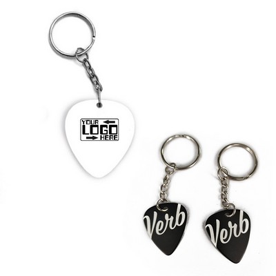 Celluloid Custom Guitar Pick Key Chain - Split Ring