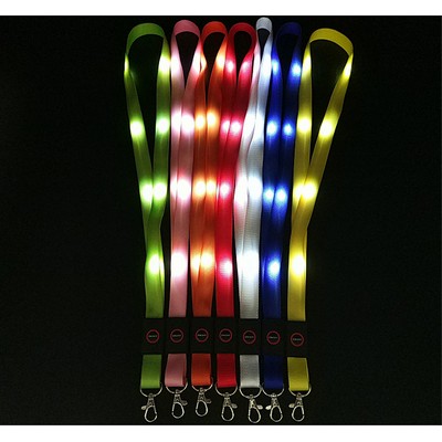 LED Light UP Glow Lanyard For ID Badge