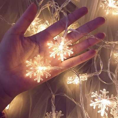 3M 20 Bulb Snowflake String Lights