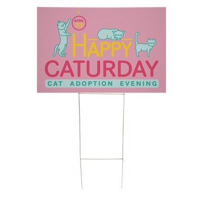 24" x 18" Corrugated Plastic Sign Kit (Single-Sided)