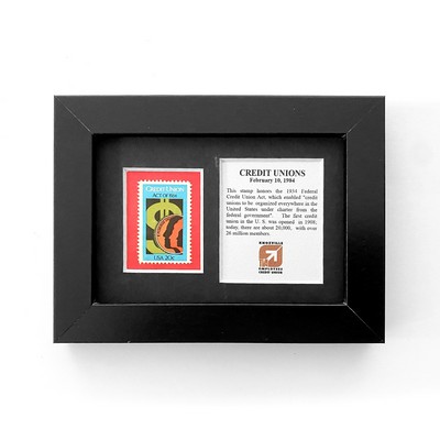 Framed Stamp Gift/Award Celebrating Credit Unions