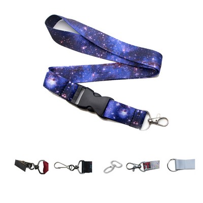 3/4" Dye-Sublimated Lanyard w/ Buckle Release