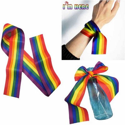 Gay Pride Rainbow Ribbon