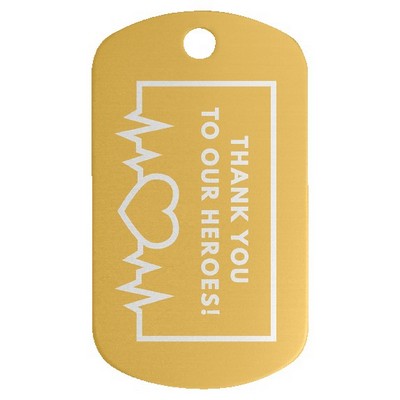 Anodized Aluminum Gold G.I. Tags, 1" x 2"