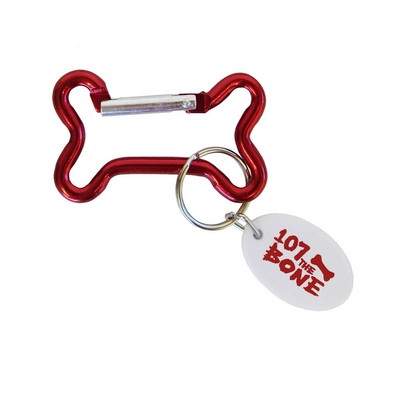 Bone Shaped Carabiner Key Ring