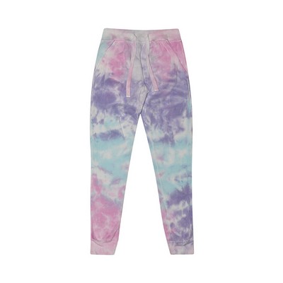 Tie Dye Rainbow Fleece Joggers - Women's