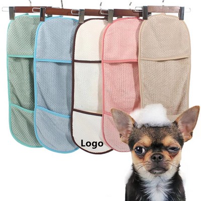 Pet Super Absorbent Quick Drying Microfiber Towel with Hand Pockets