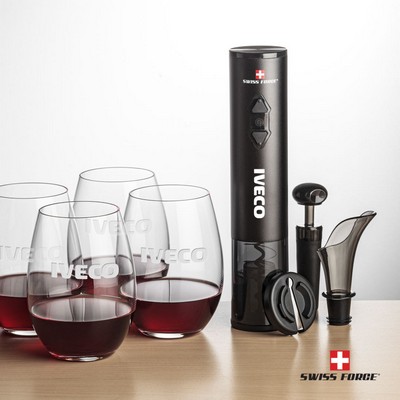 Swiss Force® Opener & 4 Carlita Stemless Wine