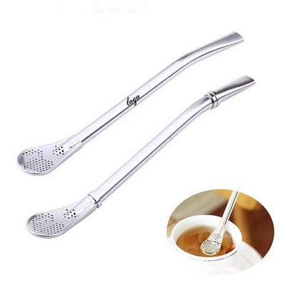 Stainless Steel Filtering Straw / Spoon