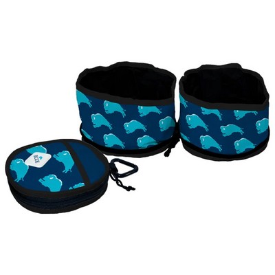 Double Folded Dog Travel Bowls