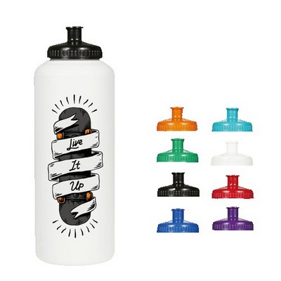 32 Oz. Economy Sports Bottle w/Push Spout