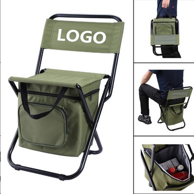 Fishing Backpack Stool Seat With Cooler Bag