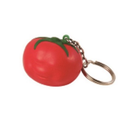 Tomato Shape Stress Ball w/Keychain