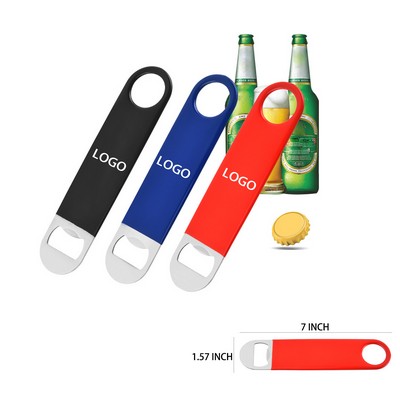 7" Stainless Steel Bottle Opener w/Plastic Handle