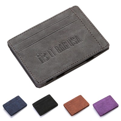 PU Creative Magic Flip Wallet with Anti-Magnetic Function